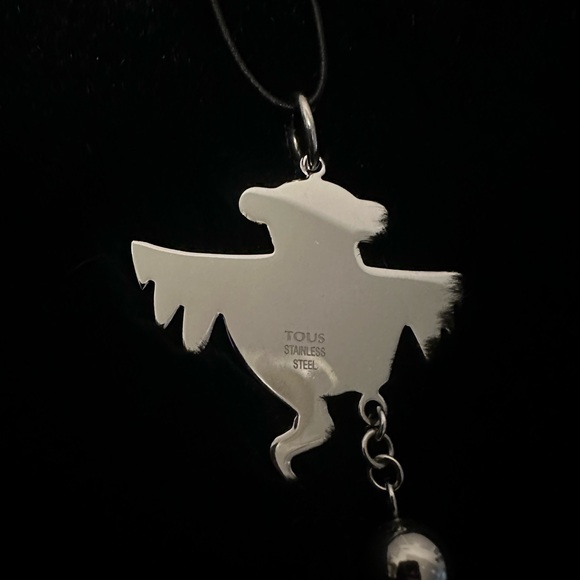 Tous Special Edition Ghost Stainless Steel Silver Necklace Pendant ๐ป Rare find! - Picture 3 of 8